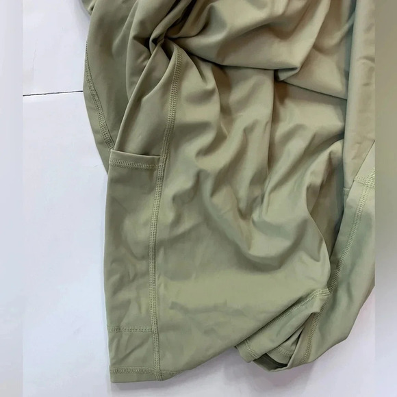 NWT HALARA Olive Green Sleeveless Mini Dress with Shorts Women Size XS - Picture 6 of 7